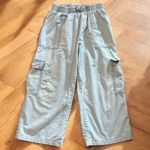 Girls Pants Art Class Kids Wide Leg Bottom Cargo Light Denim Jeans Trendy Size 8